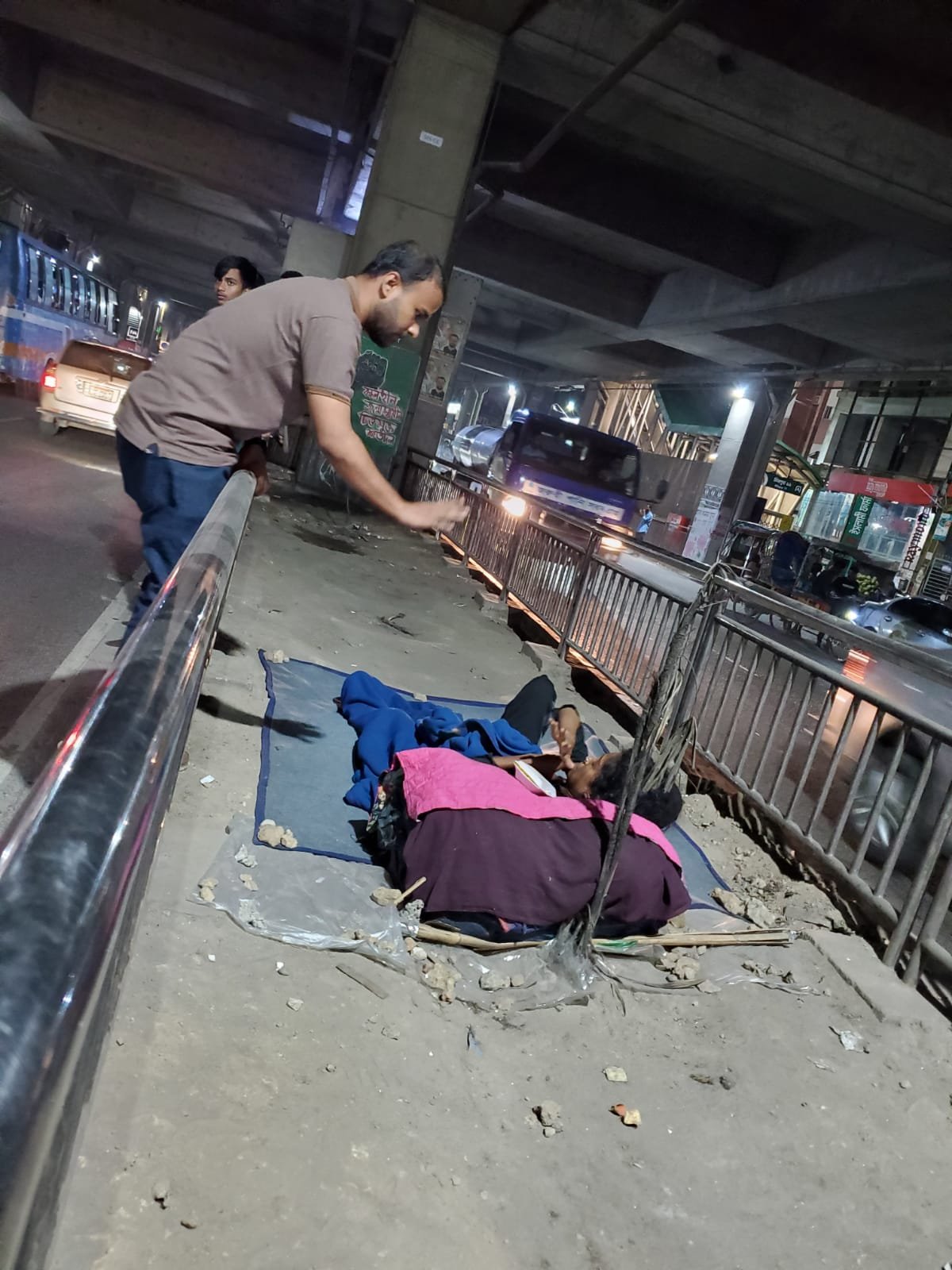 Volunteer providing assistance to someone